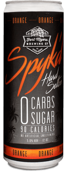 A can of spykid orange carbs sugar.